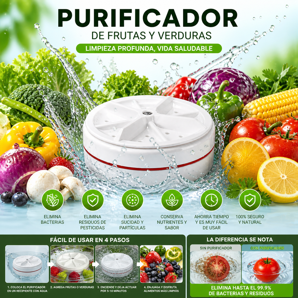 Purificador de Frutas y Verduras