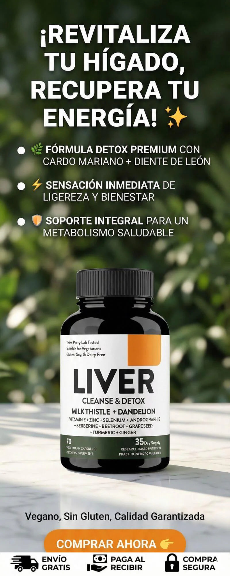 LIVER CLEANSE & DETOX "Alivio de Pesadez" y "Energia"